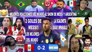 PRENSA DEL MUNDO E HINCHAS PERUANOS REACCIONAN AL SHOW DE MESSI EN EL PERÚ 02 ARGENTINA [upl. by Fabe]