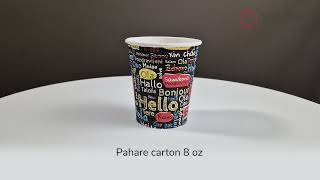 Pahare carton 8 oz [upl. by Mindy]