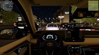 Toyota RAV4 Night Driving  Logitech G29  City Car Driving [upl. by Whiting]