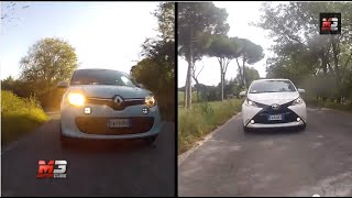 RENAULT TWINGO 2015 VS TOYOTA AYGO 2015  CITY CAR DUEL [upl. by Alick]