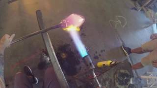 Making a Hand Blown Glass Lamp Shade [upl. by Gefen]