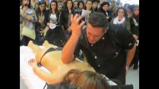 COSMOPROF BOLOGNA 2013 ESIBIZIONI DI ANTONIO CERRONE CONIL CUPPING MASSAGEE BAMBOO MASSAGE [upl. by Deacon]