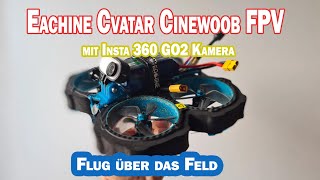 Eachine Cvatar Cinewoob FPV Drohne  Flug über das Feld im Bergischen Land [upl. by Harhay]