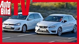 VW Golf GTI vs Seat Leon SC Cupra [upl. by Rosenquist]