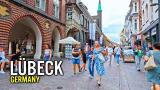 Germany Lübeck  Summer Walk in 4K exploring the Inner City  Walking Tour [upl. by Enal144]