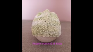 Cappellino ai ferri per neonato🧶Tutorial facilissimo [upl. by Colvert466]