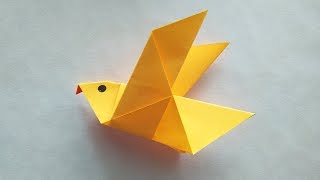 Cómo hacer un pájaro de papel fácil Origami  Manualidades para peques [upl. by Diarmid]