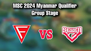 Falcon Esports VS Team 7  Bo3   MSC 2024 Myanmar Qualifier Group Stage [upl. by Cir]