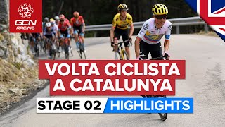 Summit Finish Gives Early Test For Favourites  Volta A Catalunya 2023 Highlights  Stage 2 [upl. by Soirtemed]