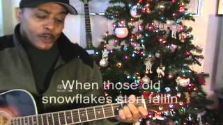 🎄 Elvis Presley Blue Christmas Sing Along Cover With Lyrics EricBlackmonGuitar [upl. by Cassy]