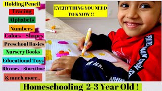 How To Teach 2  3 Year Old Kids WRITING  Daily PRACTICE WORKSHEET for Toddler Preschool Nursery [upl. by Ecidnacal]