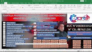 VALORIZACIONES DE OBRAS CON PLANTILLA EXCEL CON EXCEL PROFESIONAL 2023 PARTE  2 EJEMPLO N°02 [upl. by Enaffit]