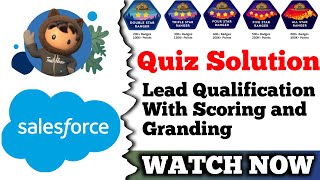 Lead Qualification with Scoring and Grading  Salesforce Trailhead  Quiz Solution [upl. by Refynnej]