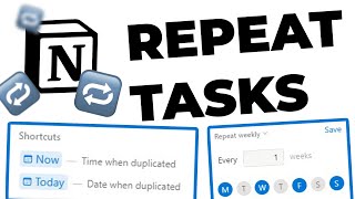 Create Recurring Tasks in Notion 🔁✅ EASY Method [upl. by Amada458]