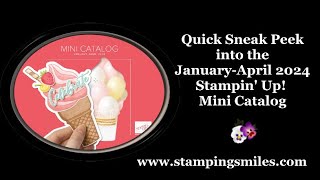 Quick Sneak Peek into the January April 2024 Stampin Up Mini Catalog [upl. by Annahoj]