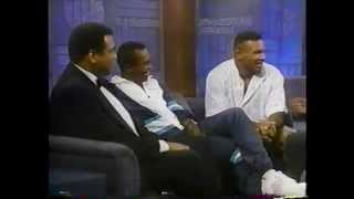 Muhammad Ali Sugar Ray Leonard amp Mike Tyson  The Arsenio Hall Show 1990 [upl. by Anitsirhc156]