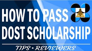 HOW TO PASS DOST SCHOLARSHIP EXAM  DOST TIPS [upl. by Airat]