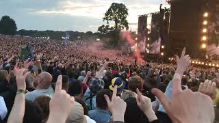 Liam Gallagher Knebworth Return Intro and Hello Live UK C’Mon Ya Know Tour Friday Night One [upl. by Acinnej]