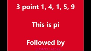 ONE HOUR LOOP The Pi Song Lyric  100 Digits of Pi 😊 [upl. by Enomad]