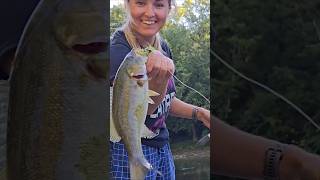 Pullin them briches up to pull them smallies in smallmouthbass riverfishing [upl. by Noli501]