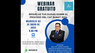 Webinar CAT SUNAT 2024 [upl. by Eissat]