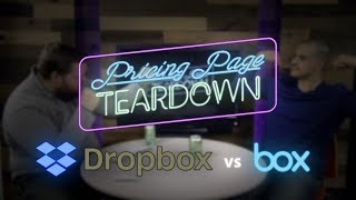 Subscription Storage Showdown Box vs Dropbox  Pricing Page Teardown [upl. by Furlong]