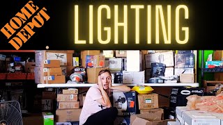 Unboxing An Overstock Pallet of Lighting From Home Depot [upl. by Adley]