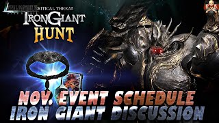 FF7 Ever Crisis  November Campaign schedule amp will the Iron Giant be the same as Battle tower [upl. by Starlin]