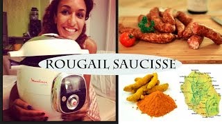 Recette Rougail saucisse facile avec le cookéo Moulinex [upl. by Eleon]