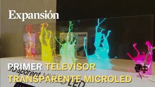 Así se ve el primer televisor transparente Microled de Samsung [upl. by Aryaz]