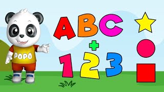 Preschool Learning Videos for 3 Year Olds  Learn ABC Shapes Numbers Colors  Kids Learning Video [upl. by Terchie]