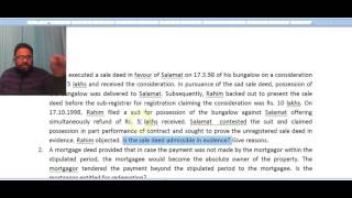 section 53A of TPA READ WITH SECTION 49 of registration Act a case study [upl. by Xyla]