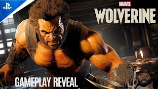 New Marvel Wolverine Combat Gameplay Insomniac Games PS5 2024 [upl. by Crandale]