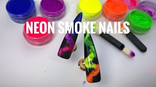 Neon Smoke Nail Tutorial [upl. by Zak]