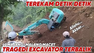 MERINDING  Terekam Detik Detik Excavator Terbalik Di Jalur Piket Nol Gladak Perak [upl. by Fanchan]