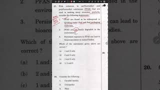 UPSC 2024 Environment Question With reference to perfluoroalkyl and polyfluoroalkyl substances [upl. by Seuqramed]