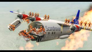 Plane Crashes With Dummies💥17  BeamNg Drive [upl. by Nerw340]