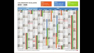 vacances scolaires dans les 3 zones durant toute lannée en France [upl. by Bron]