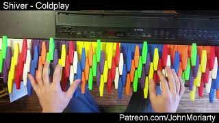 Shiver by Coldplay COVER on a 3D Printed Isomorphic Keyboard Overlay [upl. by Xuagram]