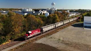 RJ Corman Railroad Greenville Ohio Ethanol plant RJC 4121 RJC 1832 [upl. by Mercado]