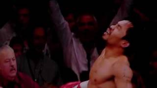 Mark Wahlberg reaction he fell when Manny Pacquiao knocked out Ricky Hatton in 2nd round [upl. by Oisorbma]