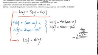 Matemática aplicada função lucro Matemática aplicada à Economia e Administração de Louis Leithold [upl. by Raybin280]