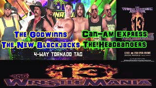 WrestleMania 13  The Headbangers vs Doug Furnas amp Phil LaFon vs The Godwinns vs The New Blackjacks [upl. by Akinal836]