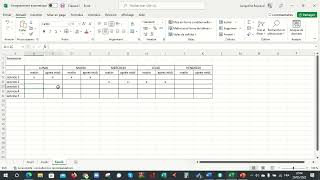 réaliser un semainier sur Excel [upl. by Esther]