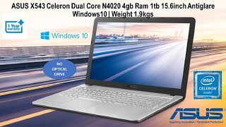 Asus X543M Celeron Dual Core Laptop 4 GB1 TB HDDWindows 10 Home Close View [upl. by Nodarse54]