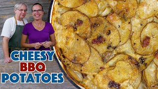 BBQ Smoked Potatoes au Gratin Recipe Scalloped Potatoes Recipe [upl. by Ranjiv225]