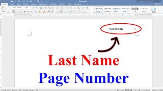 How To Add Last Name And Page Number In Word 2023   MLA [upl. by Acired]