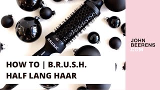 How To BRUSH Warmteborstel 40 mm  halflang haar [upl. by Naxela]