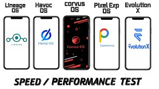 Corvus Vs Lineage OS Vs Evolution X Vs Pixel OS Vs Havoc OS  Speed TestGaming Test amp Performance [upl. by Teador914]