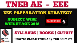 TNEB AE EEE PREPARATION STRATEGY SYLLABUSBooksWEIGHTAGE TNEB AE EXAM DATE  TNEB ONLINE COACHING [upl. by Krongold]